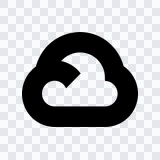 ikon Google Cloud hitam PNG