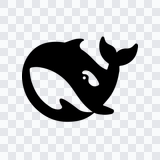 DeepSeek black icon PNG