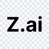 Z AI black wordmark SVG