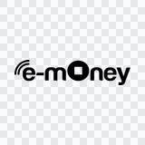 logo Mandiri e-money hitam PNG