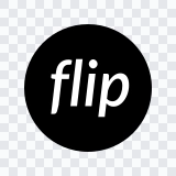 Flip black logo SVG