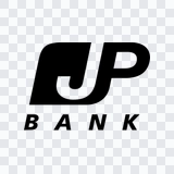 Japan Post Bank black icon PNG