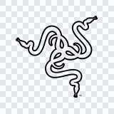 Razer black icon SVG