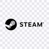 Steam black logo SVG