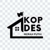 Koperasi Desa Merah Putih / Kopdes black logo PNG
