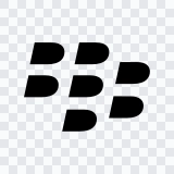 BlackBerry black icon SVG