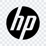 HP black logo SVG
