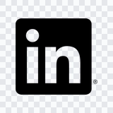 LinkedIn black icon PNG