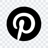 Pinterest black icon SVG