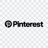 Pinterest black logo SVG