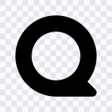 Quora black icon SVG