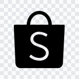 ikon Shopee hitam PNG