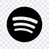 Spotify black icon PNG