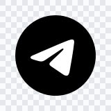 Telegram black icon SVG