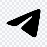 Telegram black icon SVG