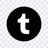Tumblr black icon SVG