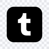 Tumblr black icon SVG