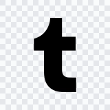 Tumblr black icon SVG