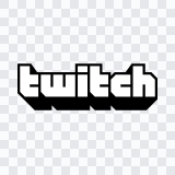 Twitch black logo SVG