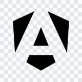 Angular black icon SVG