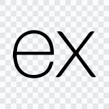 ikon ExpressJS hitam SVG
