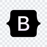 logo Bootstrap hitam SVG