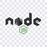Node.js black logo SVG