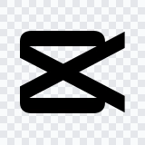 CapCut black icon SVG