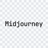 Midjourney black wordmark PNG