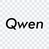 Qwen AI black wordmark PNG
