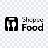 logo Shopee Food hitam PNG