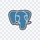 ikon PostgreSQL berwarna SVG