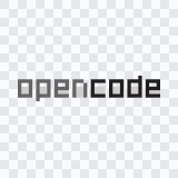 OpenCode colored wordmark SVG