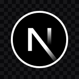logo Next.js terang SVG