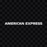 American Express white wordmark PNG