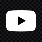 YouTube white icon SVG