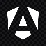 Angular white icon SVG