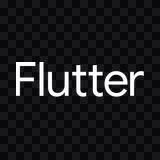 wordmark Flutter putih PNG