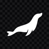 ikon MariaDB putih PNG