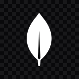 MongoDB white icon SVG