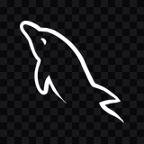ikon MySQL putih PNG