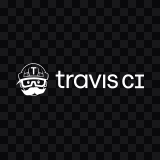 Travis CI white logo SVG