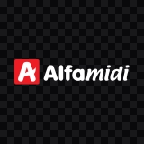 Alfamidi white logo SVG