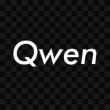 Qwen AI white wordmark PNG