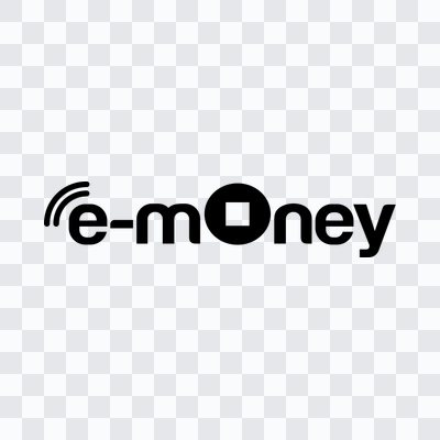 Mandiri e-money black logo PNG