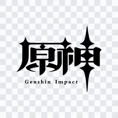 Genshin Impact black logo in SVG format