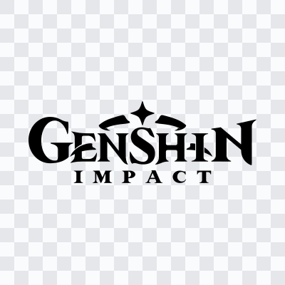 Genshin Impact black logo in SVG format