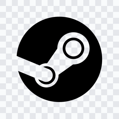 Steam black icon in SVG format