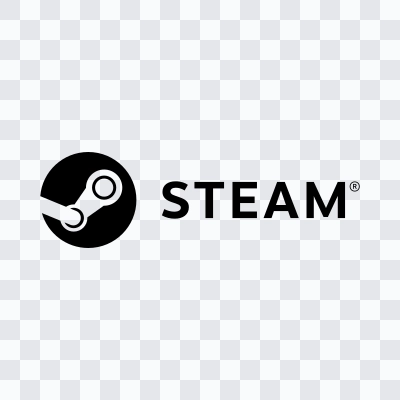 Steam black logo in SVG format