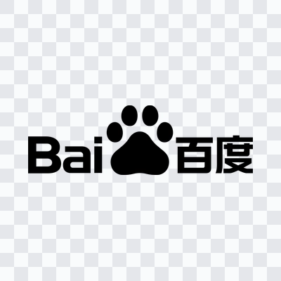 Baidu black logo PNG